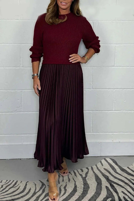 Pleated Maxi Dress