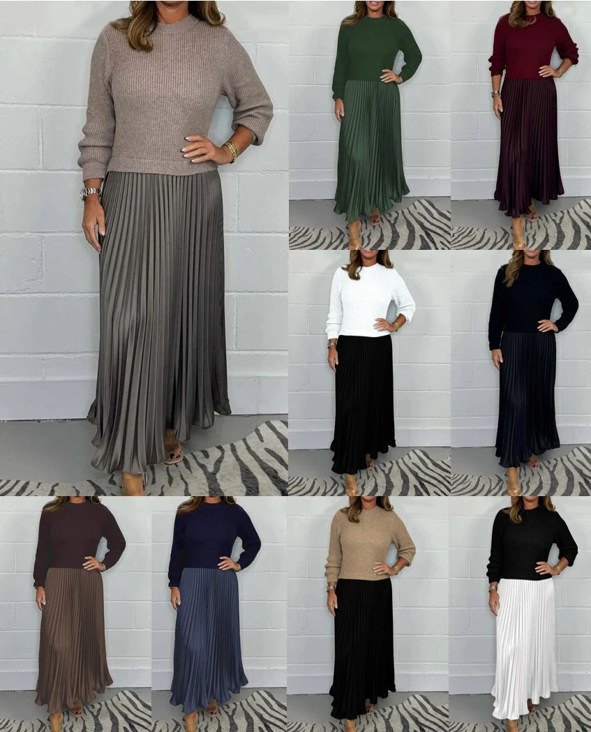 Pleated Maxi Dress