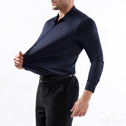Men’s 16-Way Stretch Slim Fit Dress Shirt, Wrinkle-Free