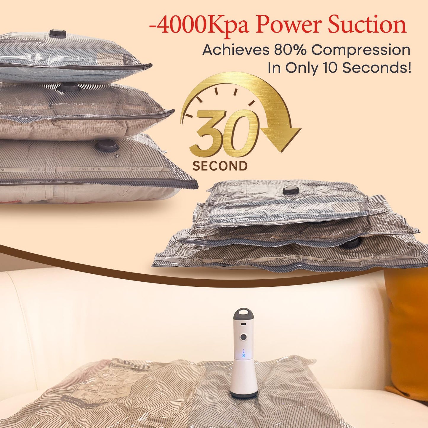 VACBIRD [2026 Upgraded] 🔥X7 Cordless Travel Vacuum Bag Set