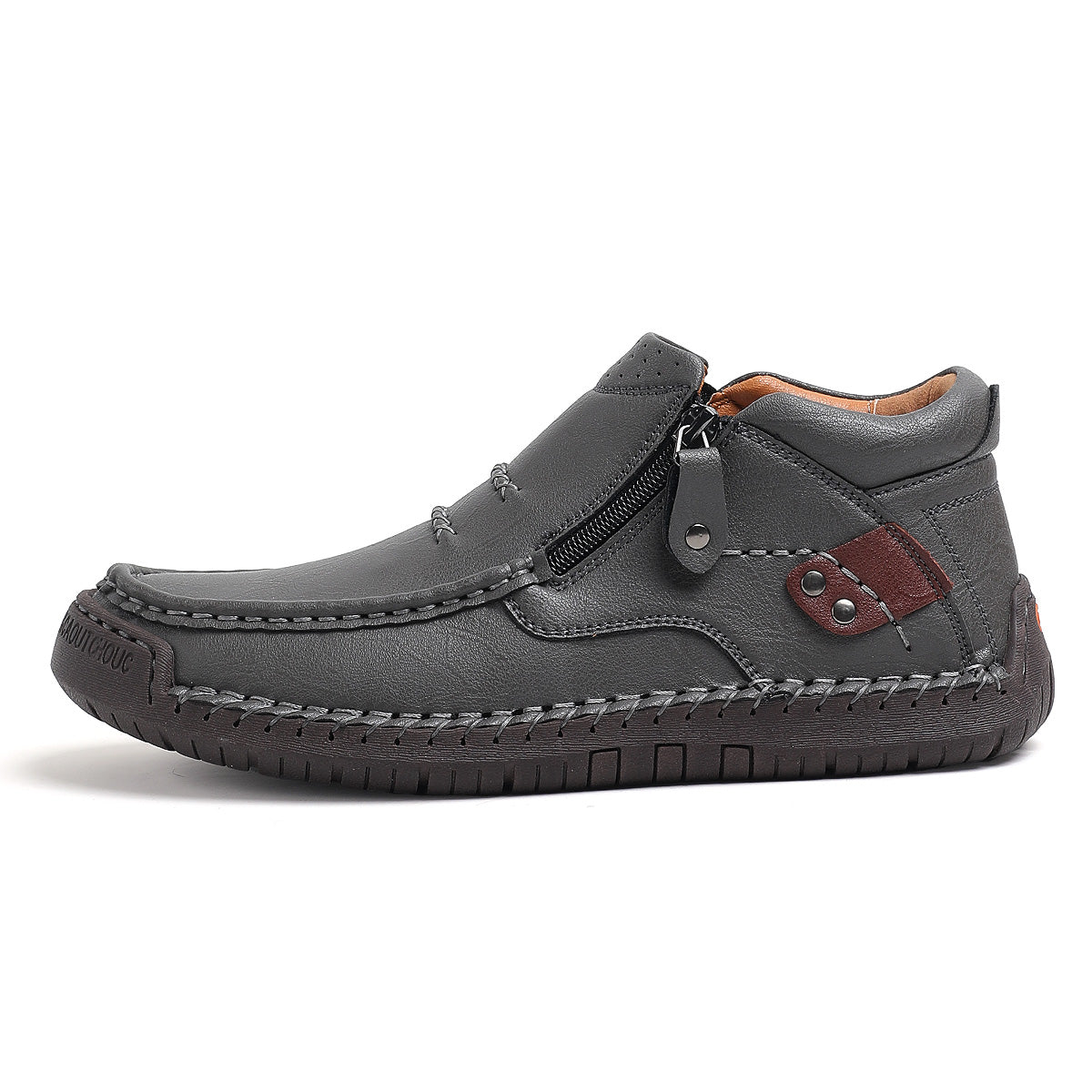 Men’s Handmade Premium Leather Slip-On Outdoor Work Boots